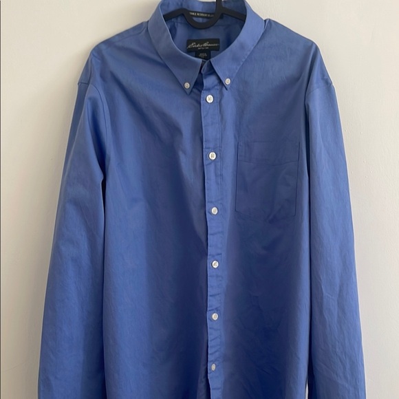 Eddie Bauer Blue Dress Shirt Classic Button-Down - Picture 1 of 9